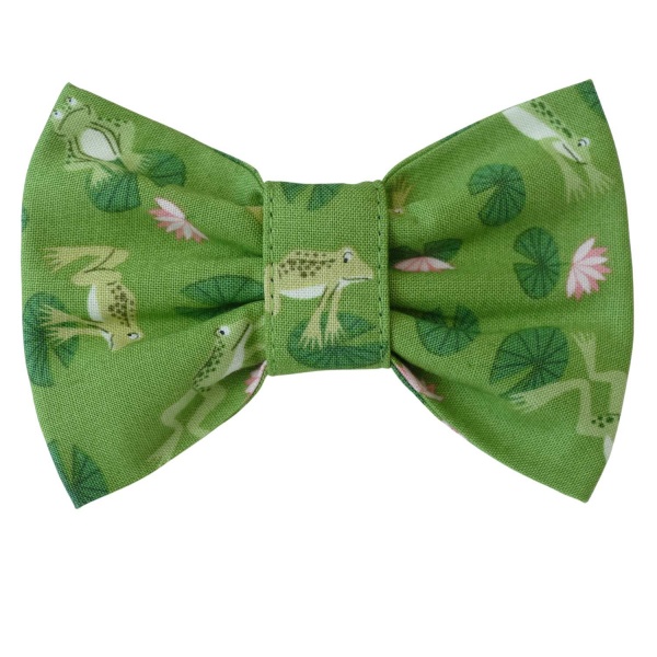 Froggy Frolics Dog Bow Tie