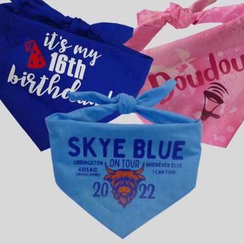 Custom printed bandanas