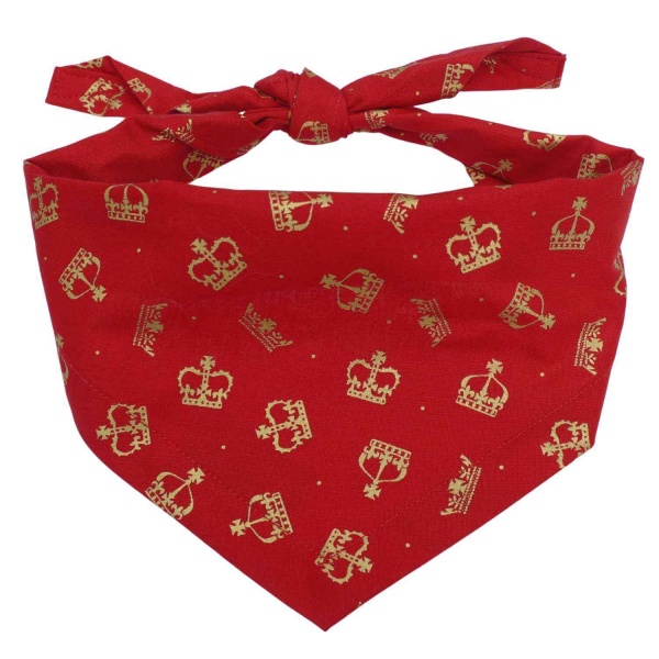 Coronation Crowns Dog Bandana (Regency Red)