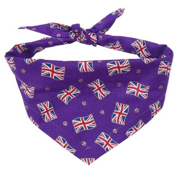 Coronation Flags Dog Bandana (Regal Purple)