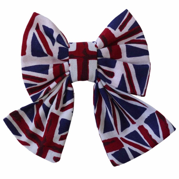 Team GB Union Jack Sailor Bow for dogs
