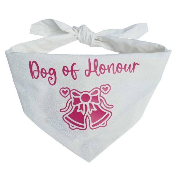 Dog of Honour Printed Dog Bandana (Ivory)