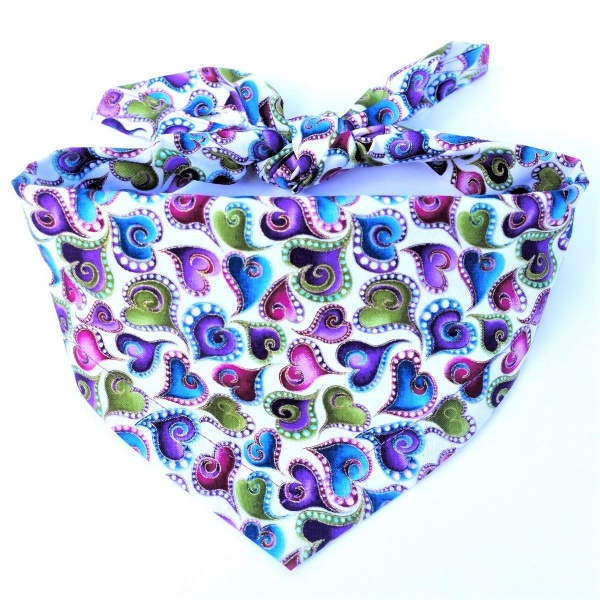 Fancy Hearts Dog Bandana