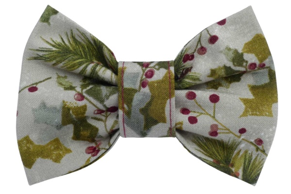 Festive Foliage Christmas Dog Bow Tie