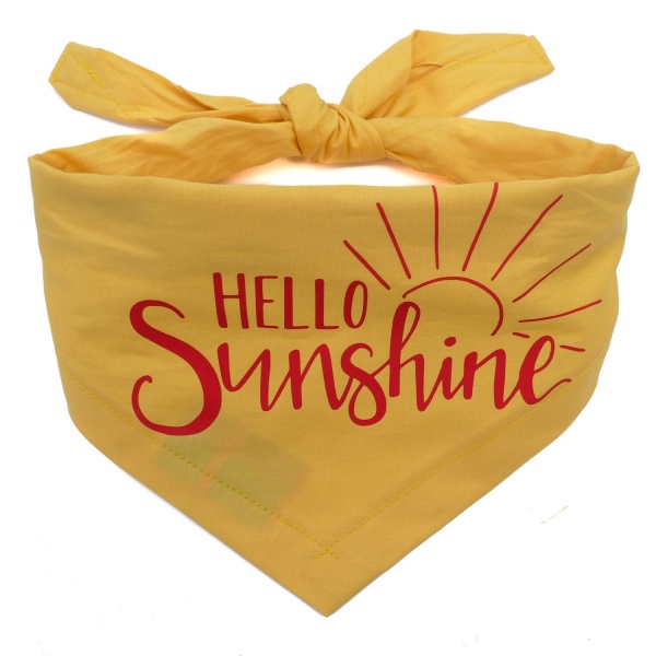 Hello Sunshine Printed Dog Bandana