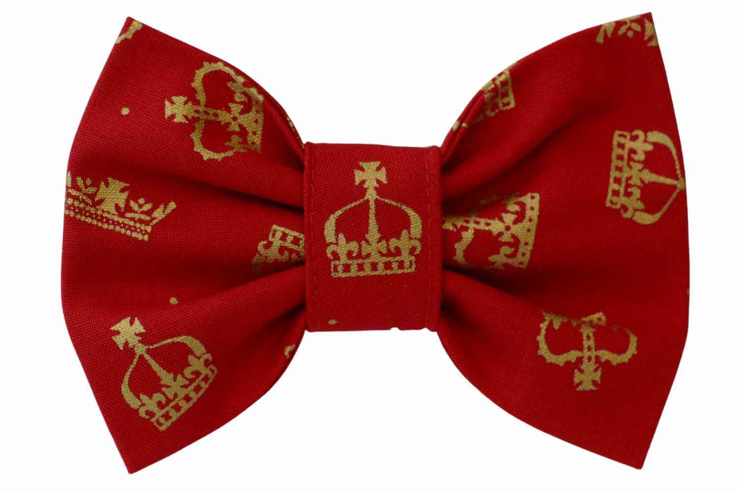 Coronation Crowns Dog Bow Tie (Regency Red)