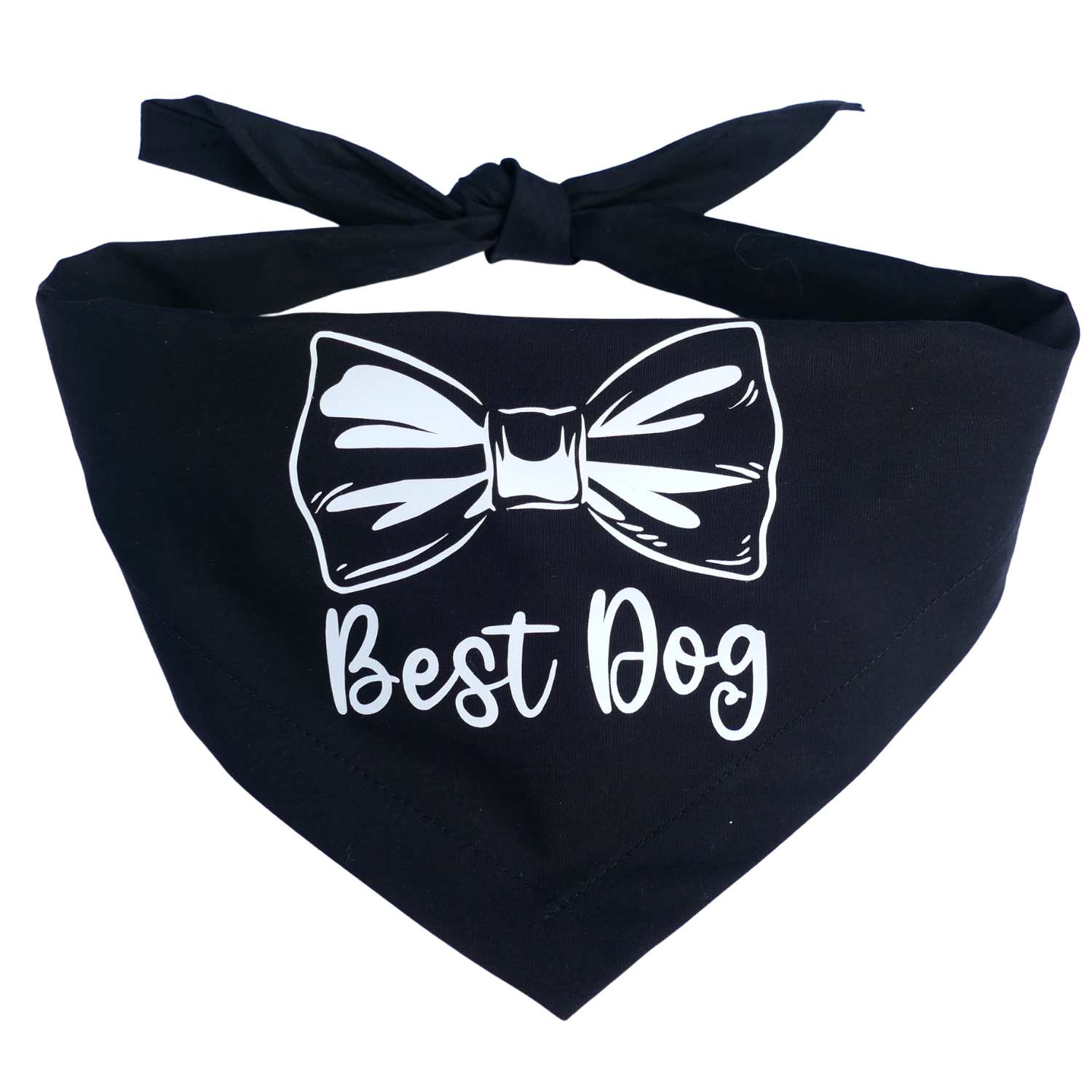 Best Dog Printed Wedding bandana (Black)