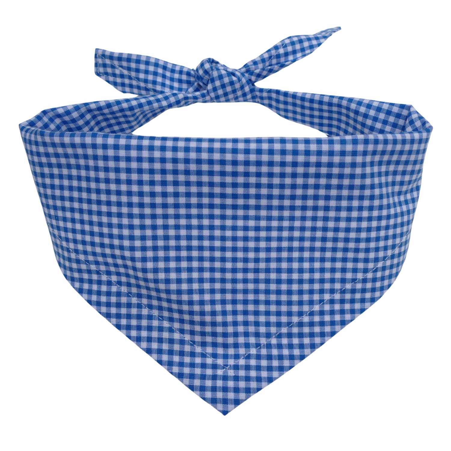 Blue Gingham Dog Bandana