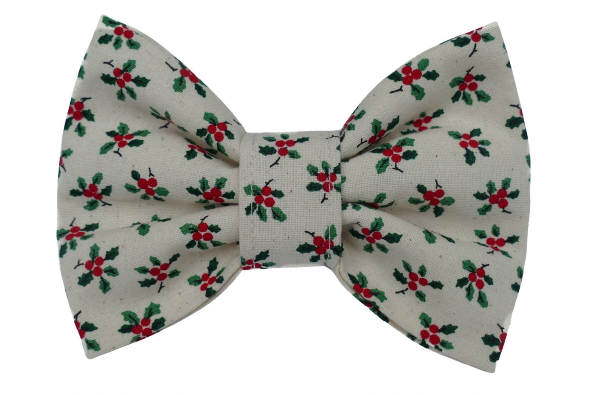 Christmas Holly Dog Bow Tie