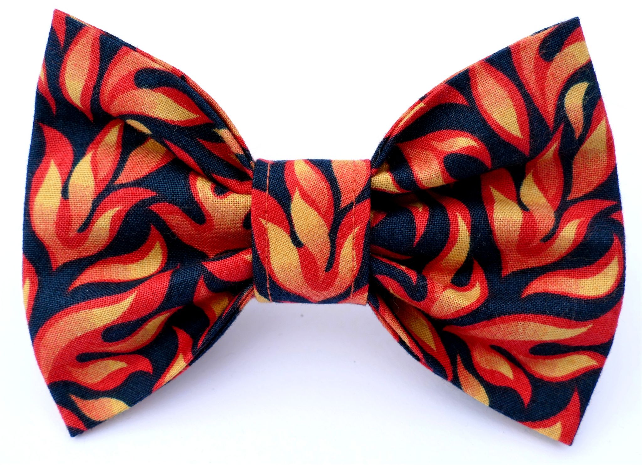Funky Flames Dog Bow Tie