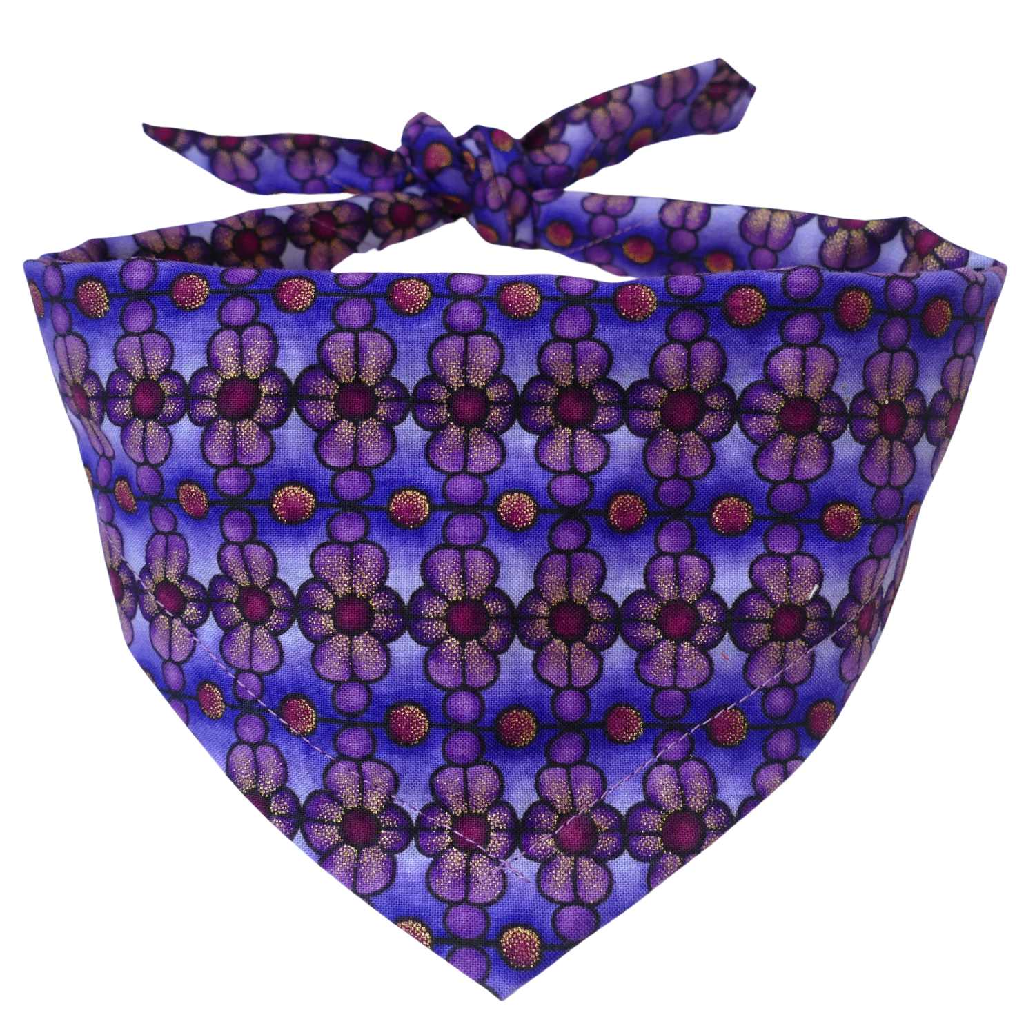 Purple Luxury Floral Dog Bandana