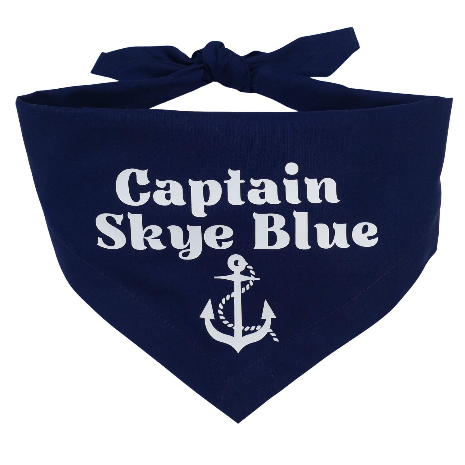 Personalised Nautical Captain Dog Bandana