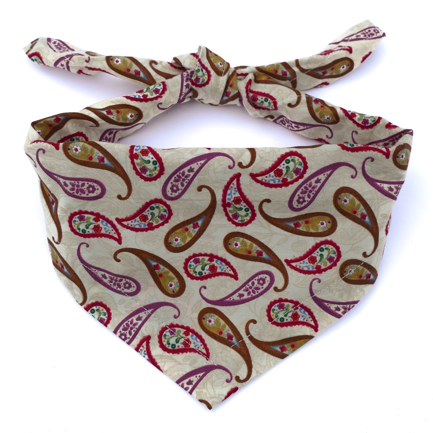 Paisley Dog Bandana (Cream)