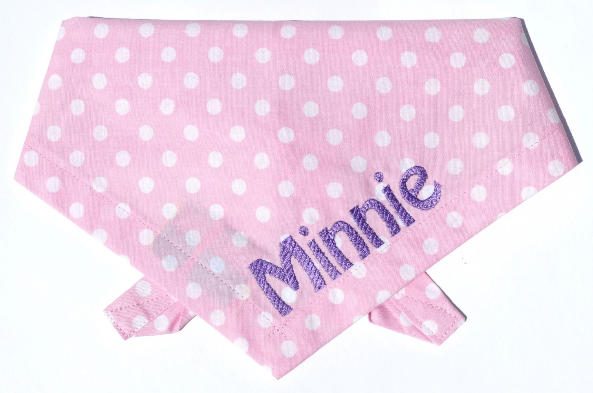 Puppy's First Bandana (Pink With Embroidered Name)