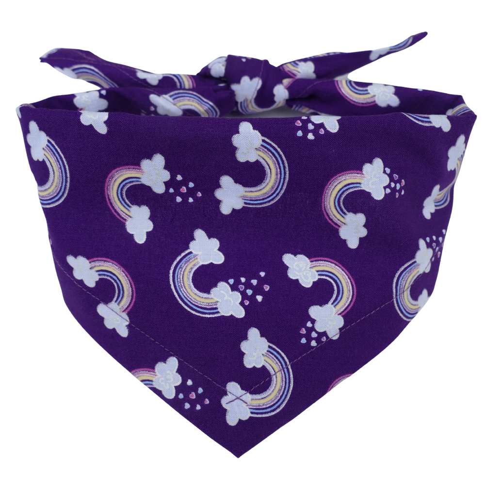 Rainbow Sparkle Dog Bandana (Purple)