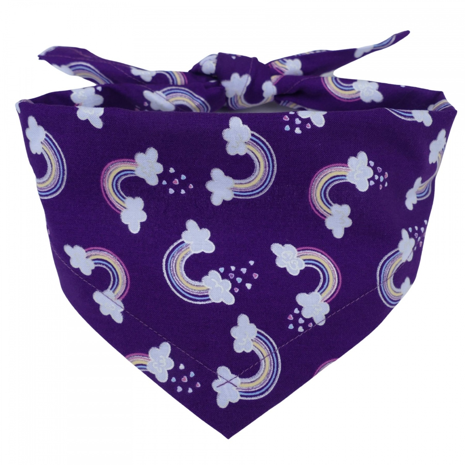Rainbow Sparkle Dog Bandana (Purple) Dudiedog