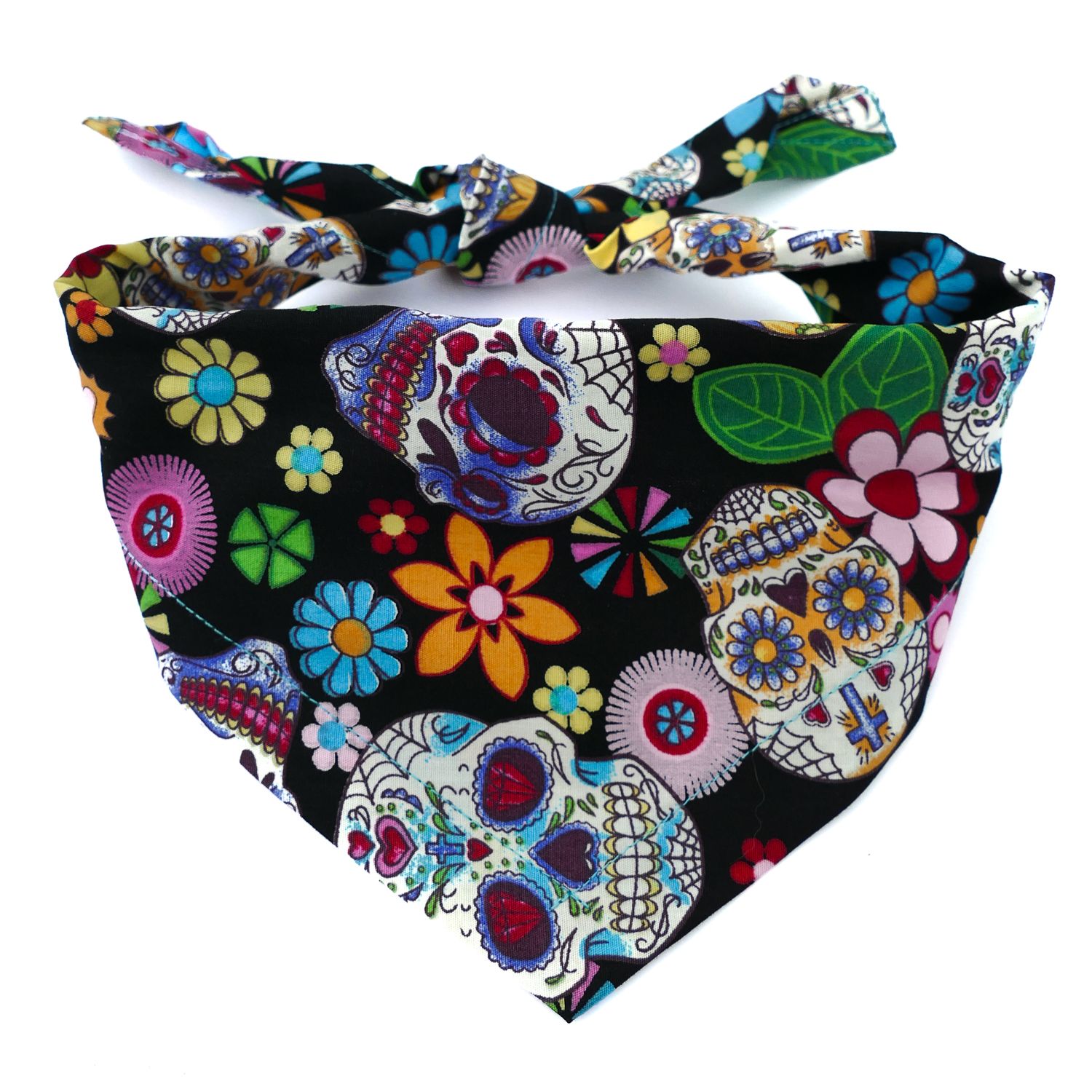 Sugar Skull Dog Bandana