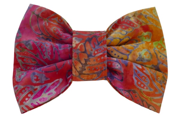 Orange Batik Bow Tie