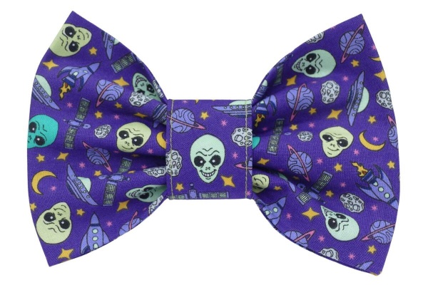 Alien Invasion Dog Bow Tie