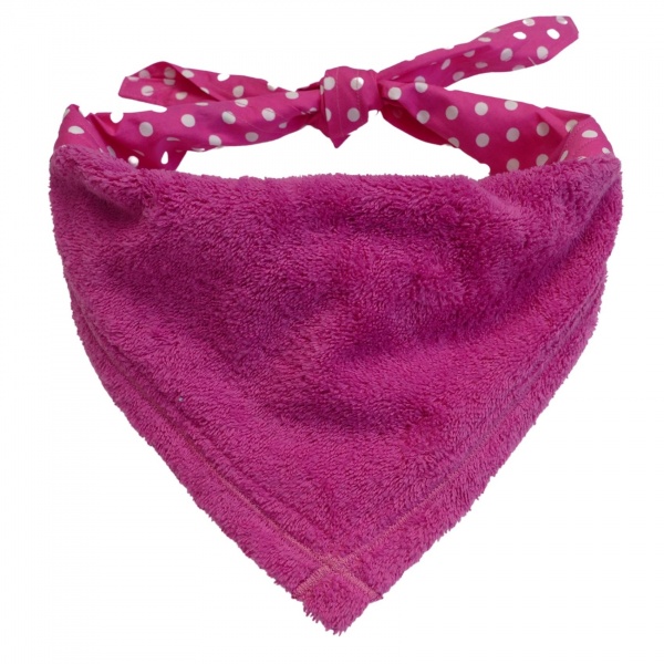 Pink Polka Dot Droolbuster Dog Bib