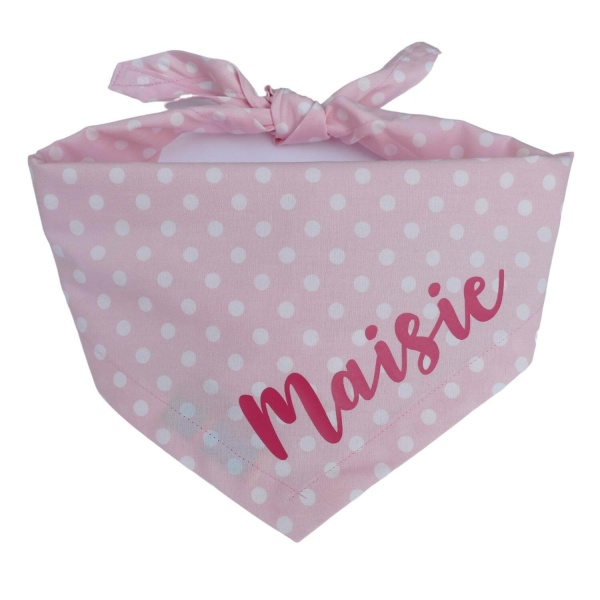 Puppy's First Personalised Bandana (Pink)