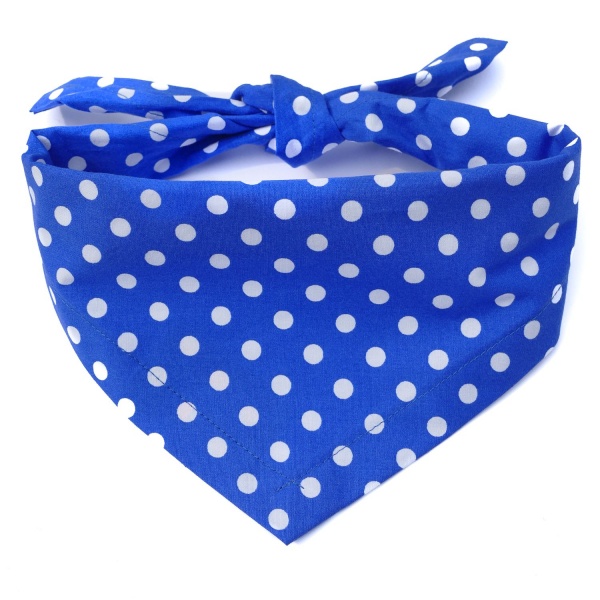 Polka Dot Dog Bandana (Blue)