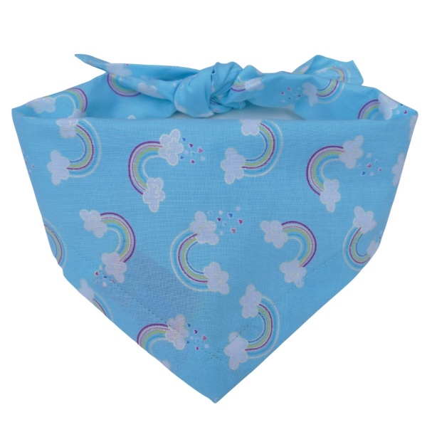 Rainbow Sparkle Dog Bandana (Aqua)