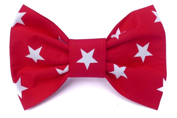 Red Superstar Dog Bow Tie