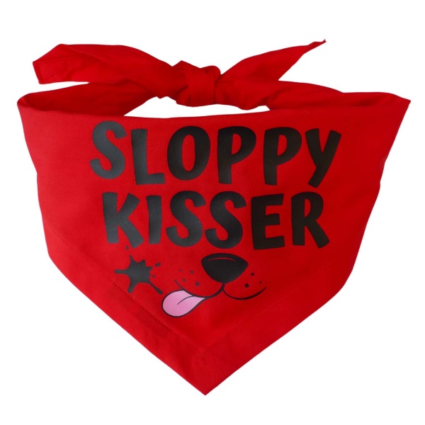 Sloppy Kisser Nose & Tongue Dog Bandana
